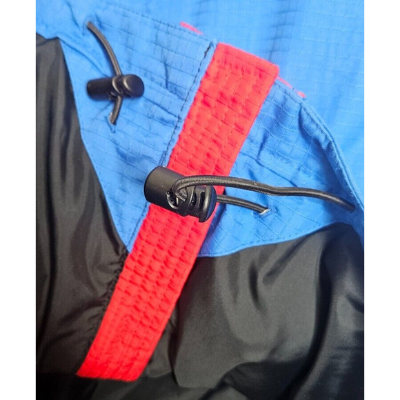 Vintage Lands End Mens Windbreaker Jacket Large Blue Hooded Full Zip Outdoors - Picture 9 of 13